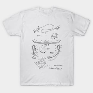 Archery Bow Stringer Vintage Patent Drawing T-Shirt